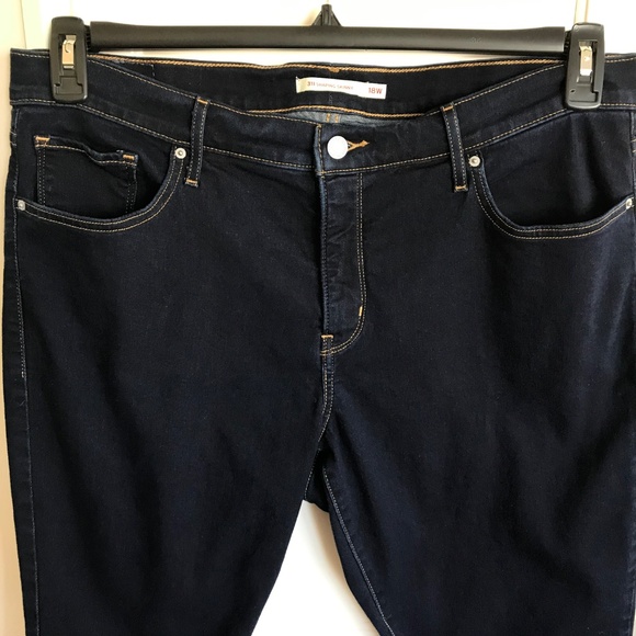 LEVI’S Jeans Mid Rise 311 Shaping Skinny Dark Wash Women’s Plus Size 18 - Picture 2 of 16